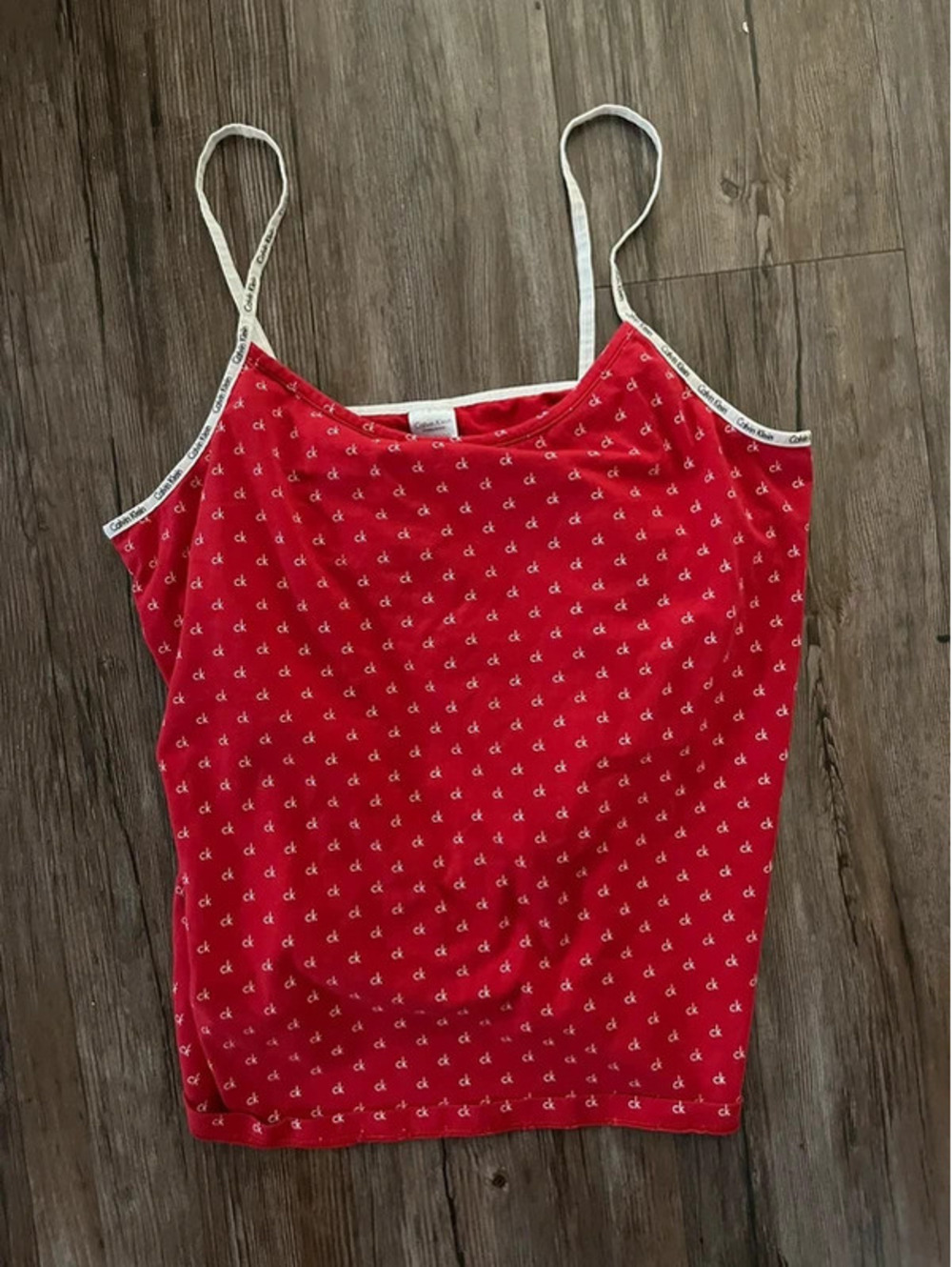 Calvin Klein Red Sleepwear Tank Top Cami Sz XL